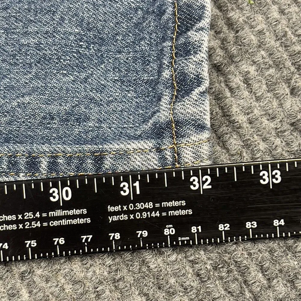 Wrangler Jeans Men 38x32 Blue Denim Pants Straight Leg Regular Fit Cotton Mexico